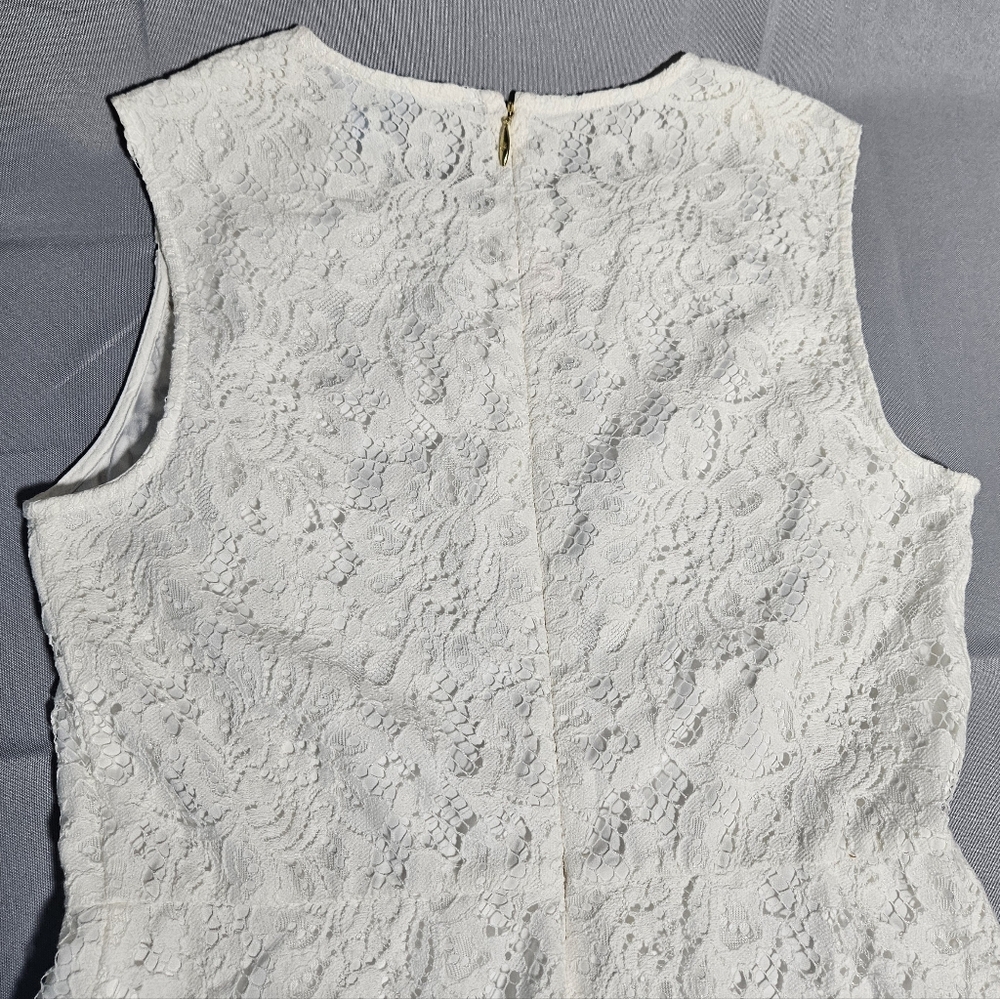 Draper James Lace Trim Sleeveless White Romantic Midi Sz 8 Wedding Boho NWT - Picture 7 of 9